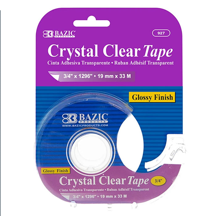 20 Rolls Crystal Clear Magic Tape 3/4" x 1296" Boxed Dispenser Core 1"