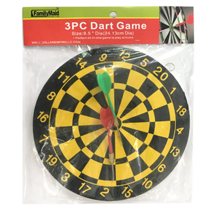 3 PC Dart Board Set 6" Target Play Room Bar Indoor Outdoor Games Darts Dual Side