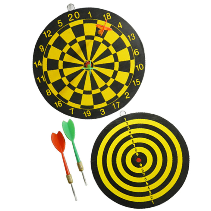 3 PC Dart Board Set 6" Target Play Room Bar Indoor Outdoor Games Darts Dual Side