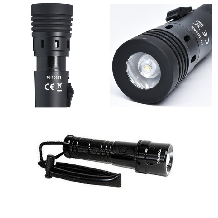 Intova Tovatec Fusion Torch Flashlight Waterproof Rechargeable 260 Lumens Zoom