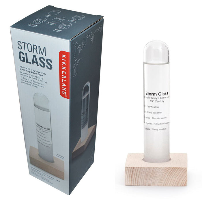 Kikkerland Storm Glass Liquid Thunderstorm Storm Weather Barometer Predictor New