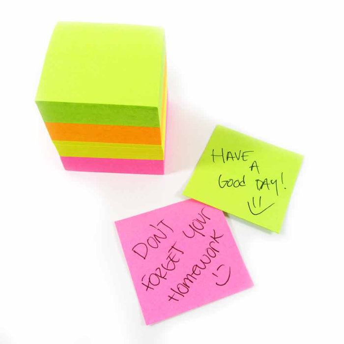 1 Mini Memo Pad Cube 400 Sheets Sticky Note Self Adhesive Grocery List 1.5"x1.5"