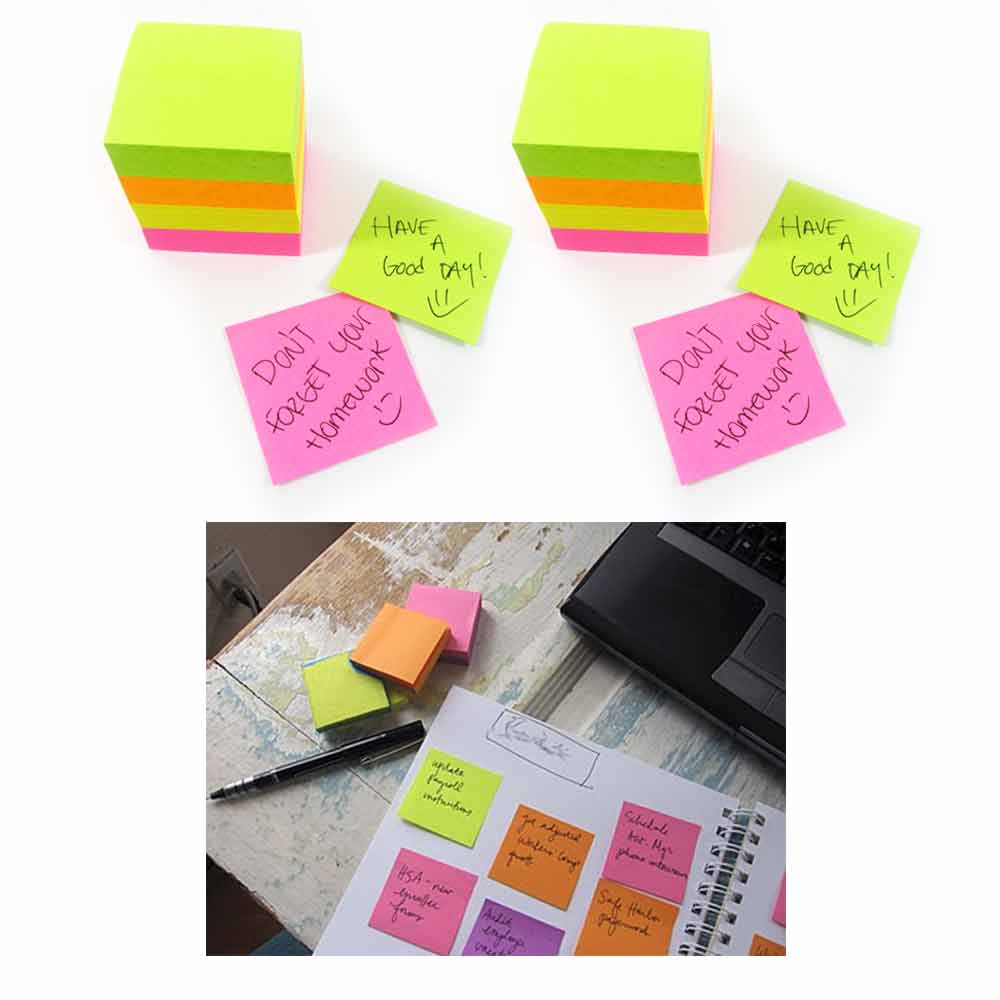 1400 Mini Post Sticky Notes 1.5 x 2 Self Adhesive 5 Pack Memo Pads Office  Desk