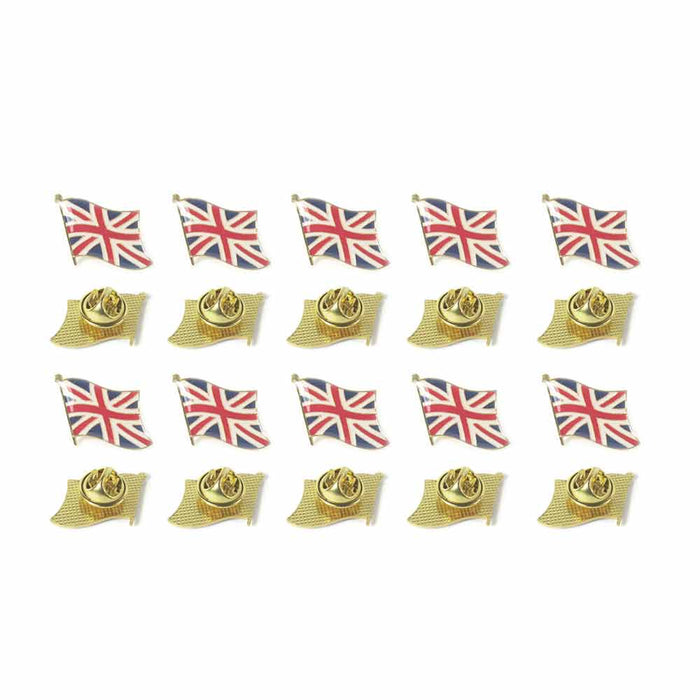 10 Pc UK British Flag Lapel Pin Great Britain England Pinback Hat National Badge