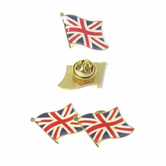 3 Pc UK British Flag Lapel Pin Great Britain England Pinback Hat National Badge