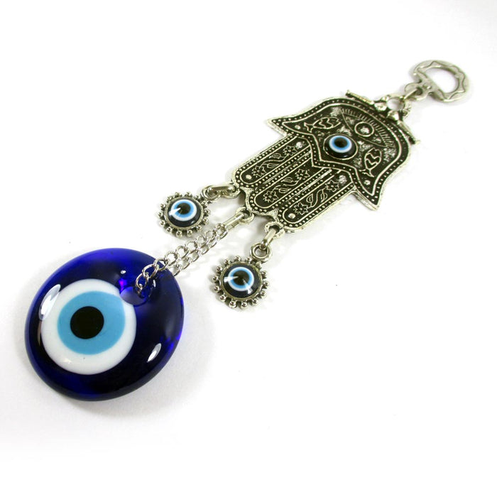 Turkish Hand Hamsa Blue Evil Eye Home Blessing Charm Hanging Ornament Wall Decor