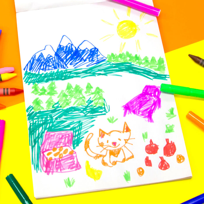 2 Pc Scribble Plain Paper Book Kids Drawing Pad Sketch Writing Coloring 50 Pages