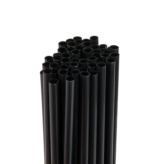 1000 Ct Stirrers Plastic Coffee Bar Black Straw Cocktail Sip Sticks Straws 5"