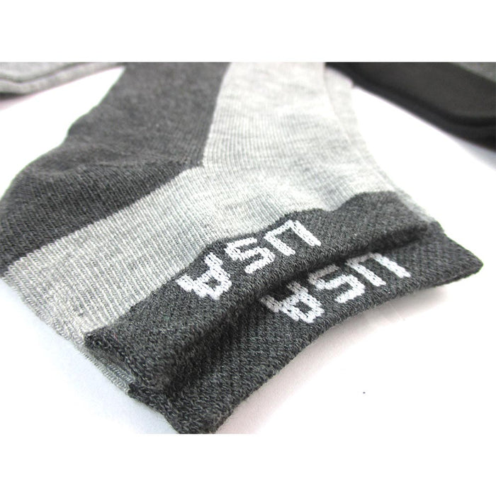 12 Pair Ankle Quarter Crew Socks Unisex Men Low Cut 10-13 Sport Black Grey Tone