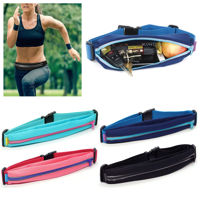 1 Gym Fitness Sport Runner Waist Bum Bag Jog Running Belt Pouch Zip Fanny Pack