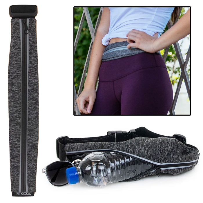 Running Bum Bag Fanny Pack Travel Waist Money Belt Zip Hiking Pouch Wallet Black