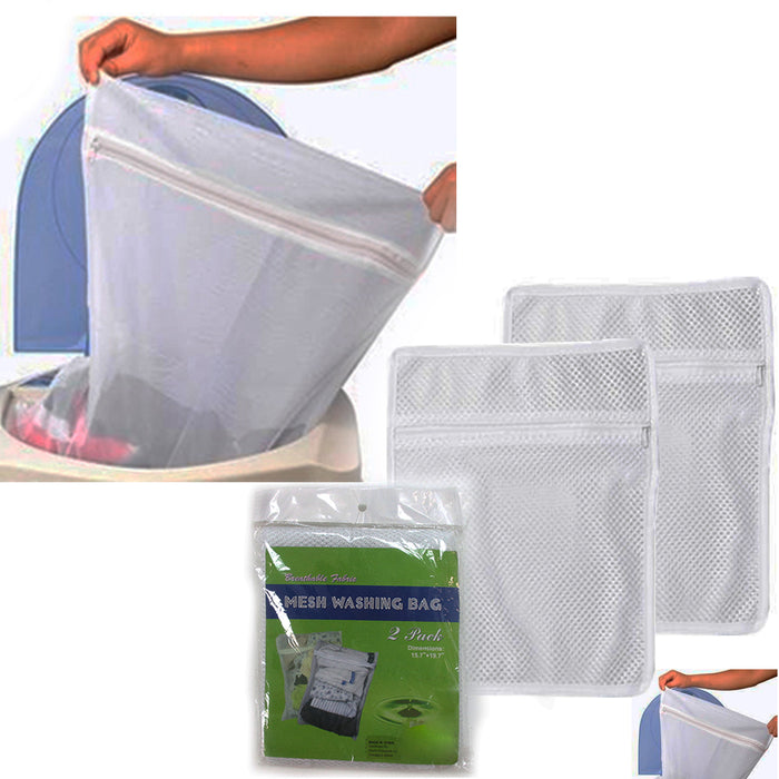 2 Underwear Clothes Aid Bra Socks Laundry Washing Machine Net Mesh Stuff Bag Toy
