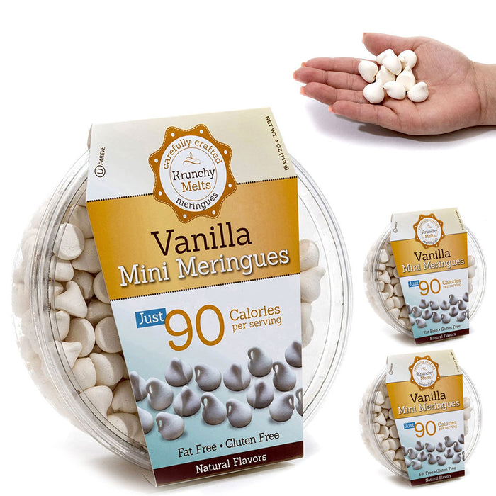 3 Boxes Vanilla Mini Meringues Cookies Gluten Fat Free Kosher Sweets Treat Snack