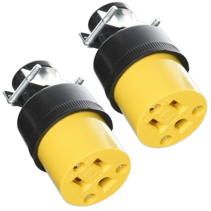 2 Pc Female Extension Cord Repair Replacement Electrical Plugs End Heavy Duty