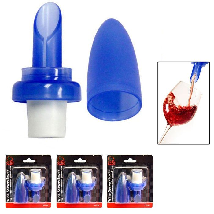 3 Packs Wine Bottle Server Saver Stopper Plug Lid Air Seal Winery Top Cork Fresh