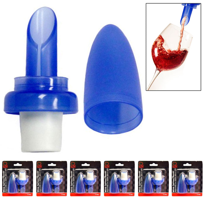6 Packs Wine Bottle Stopper Plug Cap Server Saver Lid Seal Winery Top Cork Fresh
