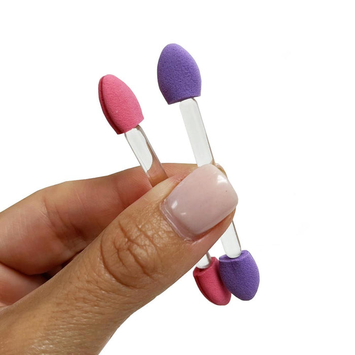 20 Pc Eyeshadow Applicators Dual Sided Soft Sponge Brush Tip Makeup Eye Lip Tool