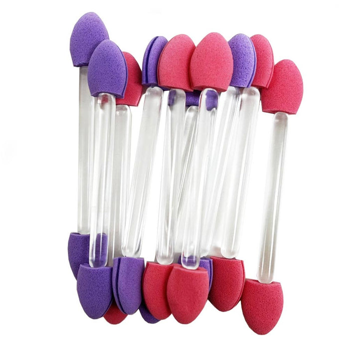 20 Pc Eyeshadow Applicators Dual Sided Soft Sponge Brush Tip Makeup Eye Lip Tool