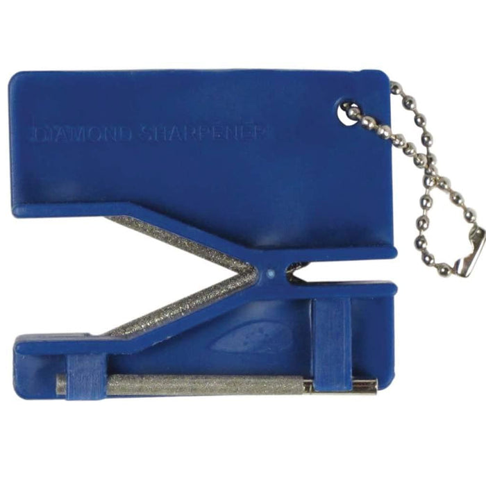 2 Pc Portable Diamond Sharpener Knives Scissors Hook Sharp Outdoor 3 Grit Sticks