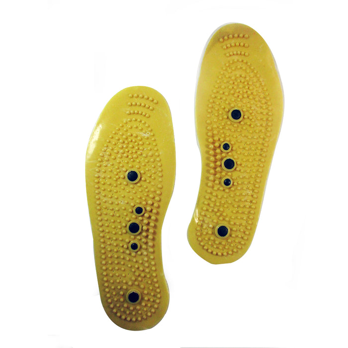 4Pc Acupressure Magnetic Insoles Inserts Foot Feet Therapy Massaging Men Women