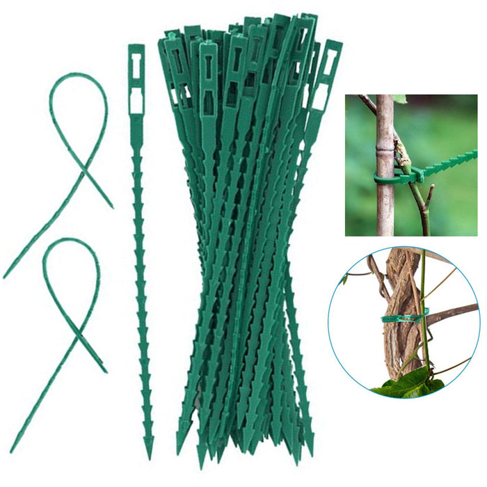 60 Adjustable Plastic Zip Cable Tie Gardening Plant Twist Cord Flexible Lock 7"