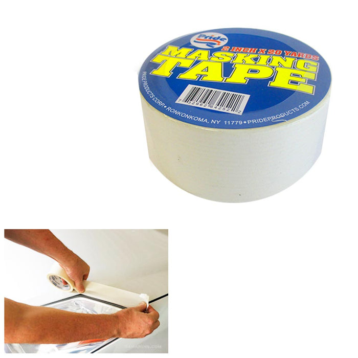 2 Rolls General Purpose Masking Tape 2" X 20yd Adhesive Painting Wall Surface