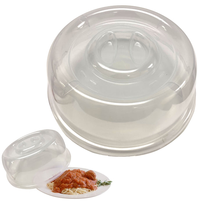 1 Large Microwave Plate Covers Steam Vent Plastic Food Dish Splatter Lid 11.25"