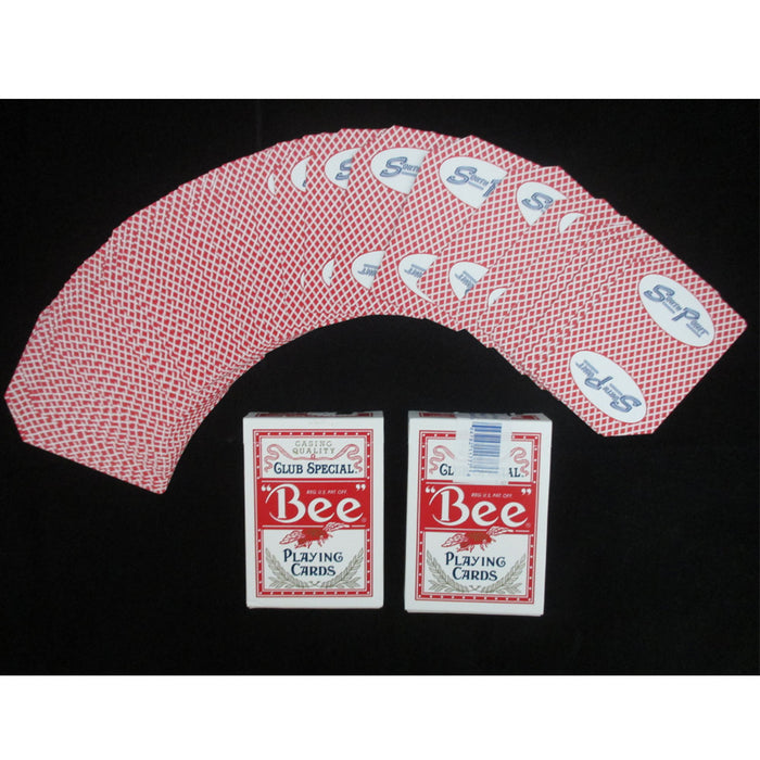 2 Deck Bee Casino Used Playing Cards Shuffle Black Jack Standard Quality Tricks