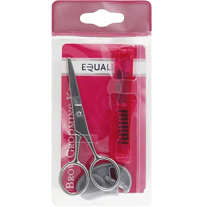 3 Pc Eyebrow Shaping Scissors Brow Grooming Kit Eye Lash Brush Comb Makeup Tool