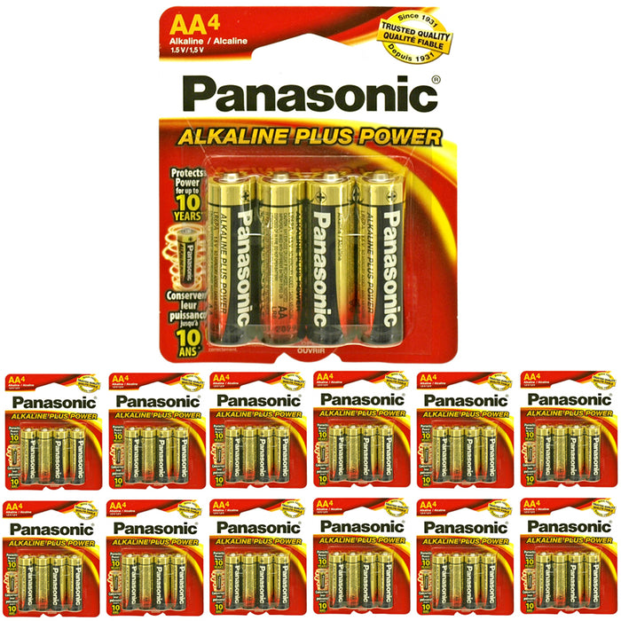 48X  All Purpose Batteries Panasonic AA-4 Alkaline Plus Home Office Battery