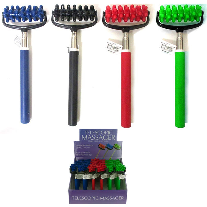1 Extendable Back Massager Metal Extending Portable Telescopic Massaging Roller
