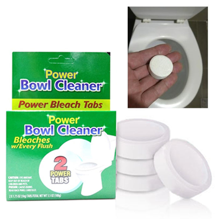 6 Pc Bleach Tablet Toilet Discs Bowl Flush Automatic Cleaner Stain Remover Tank