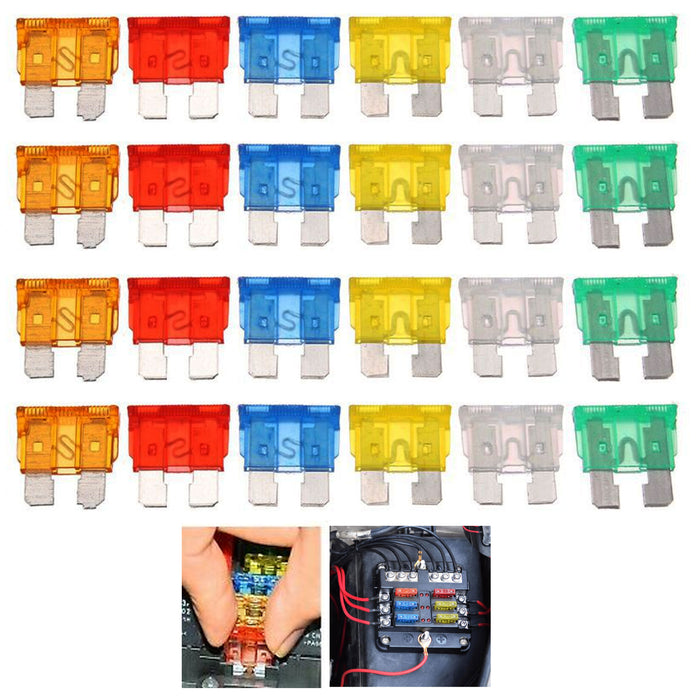 30Piece Mini Blade Car Fuse Blade Electrical Fuses Set Kit Assortment Auto Truck