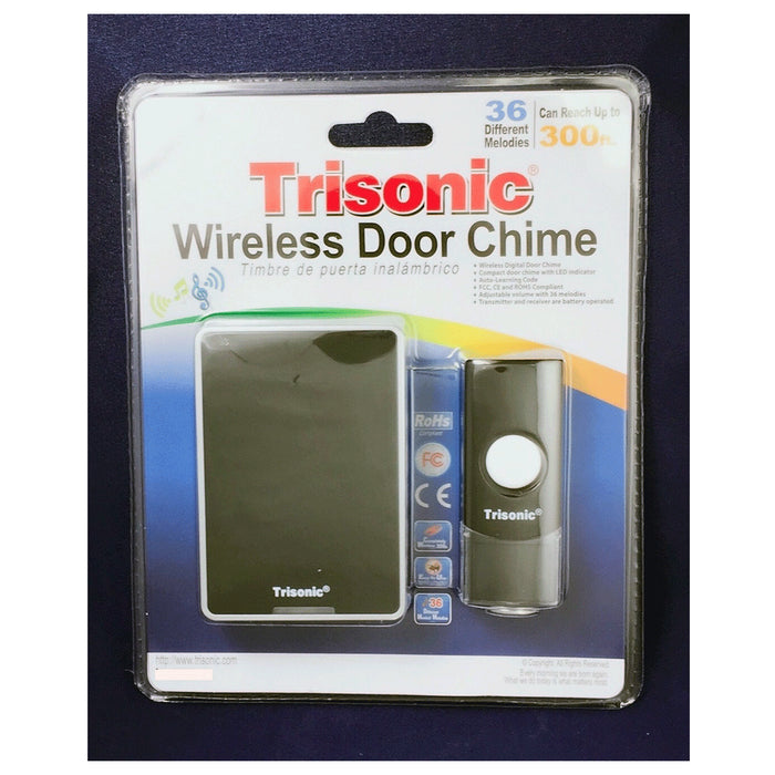 Wireless Door Bell Chime 100M 36 Chimes Music Melody Waterproof Remote Control