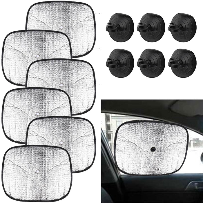 6 X Auto Car Sun Shade Foldable Reflective Visor Windshield Rear Window Block UV