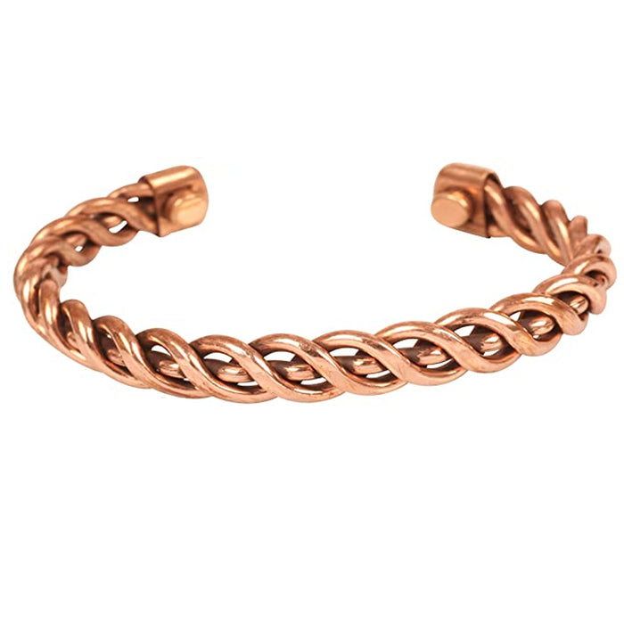 Copper Magnetic Bracelet Arthritis Pain Therapy Energy Cuff Bangle Men & Women