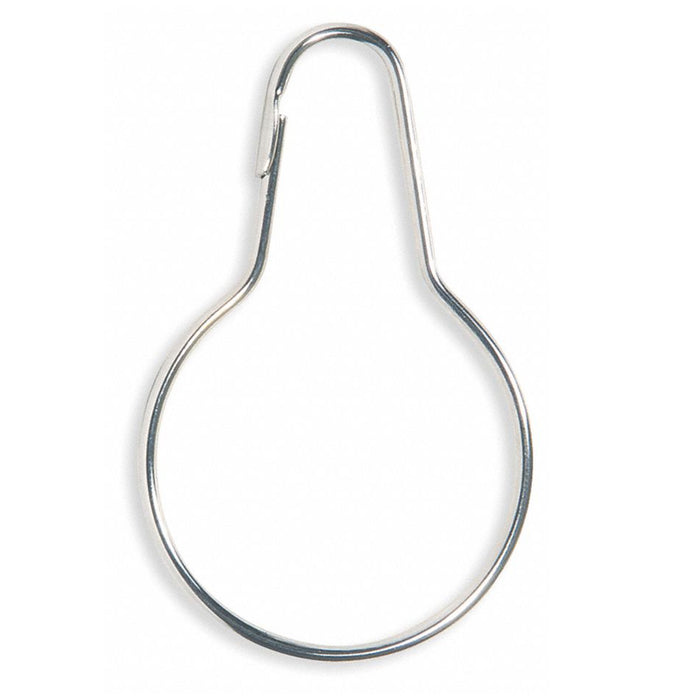 24 Pc Shower Hooks Silver Glide Metal Curtain Rods Rings Bathroom Drapes Shades