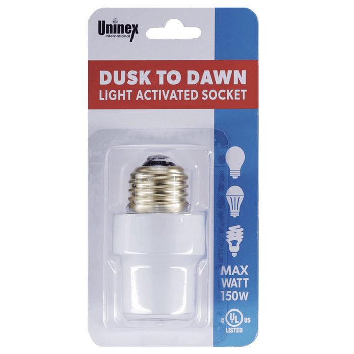 1 Auto Sensor Dusk Dawn Photocell Light Activated Screw In Bulb Socket 150 Watt