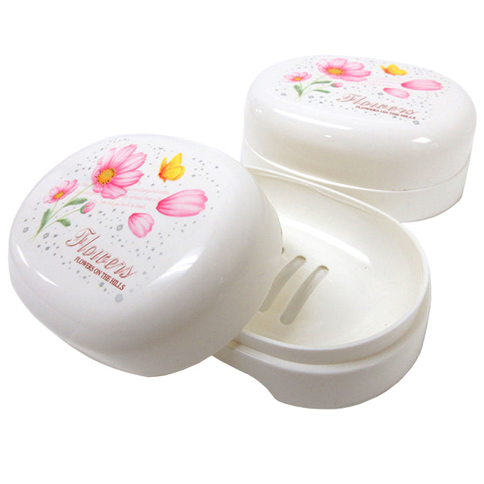 4 Soap Container Box Travel Soap Holder Durable Case Dish Bathroom Camping Hikin