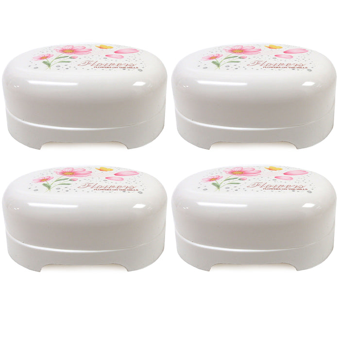 4 Soap Container Box Travel Soap Holder Durable Case Dish Bathroom Camping Hikin