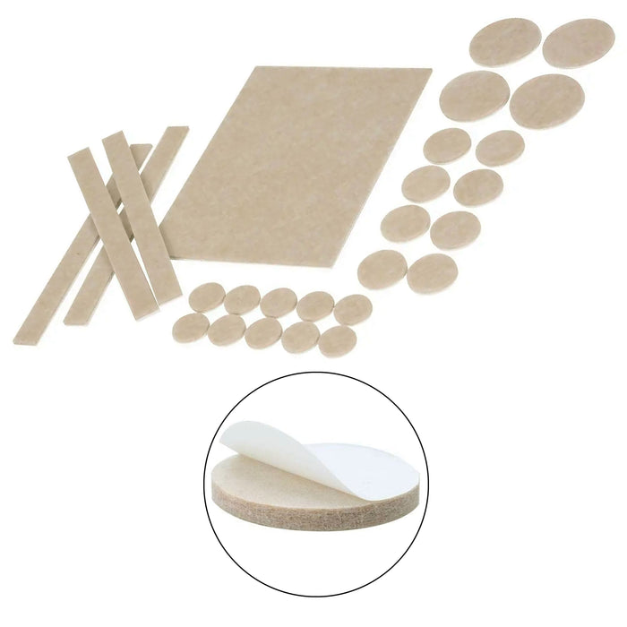 38 Pc Furniture Self Adhesive Pads Felt Floor Protectors Table Chair Leg Slide