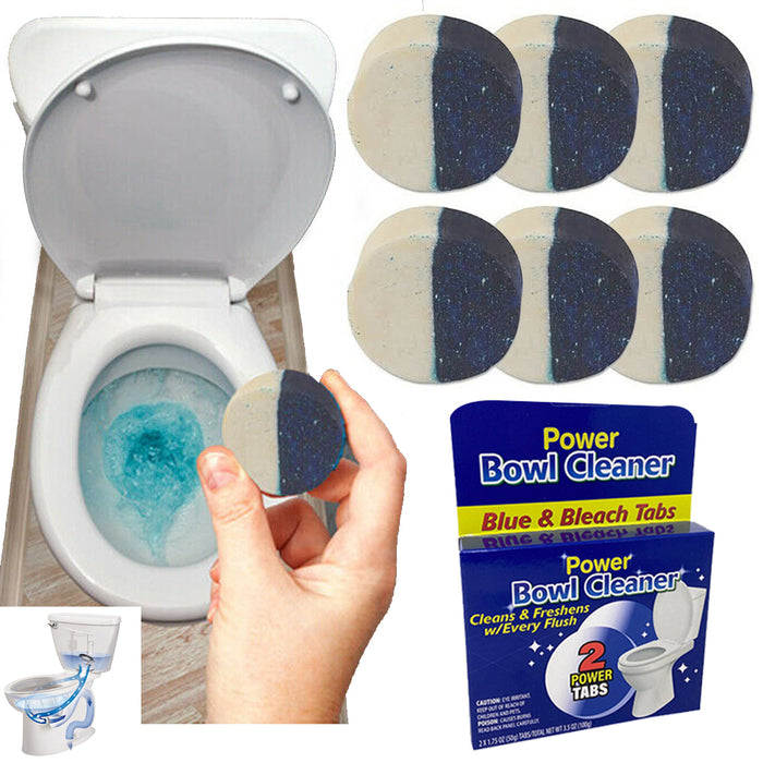 12 Pc Automatic Toilet Discs Bleach Cleaner Bowl Flush Tablet Tank Stain Remover