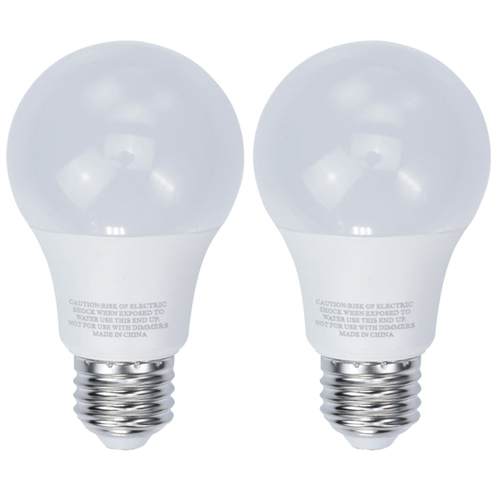2 Pc LED Light Bulb Medium Base 5.5W Save Energy 40W Bright 450 Lumens 5000K UL