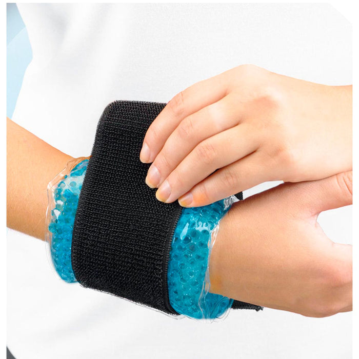 Wrist Ankle Pack Cold Gel Bead Ice Pain Relief Reuse Brace Wrap Arthritis Sports