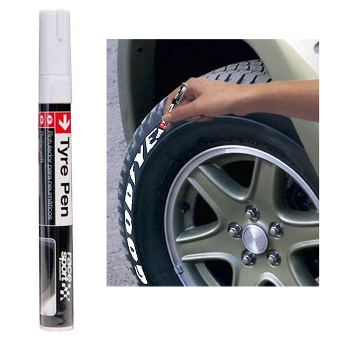 1 Pc White Tire Paint Marker Pen Car Tyre Rubber Permanent Universal Waterproof