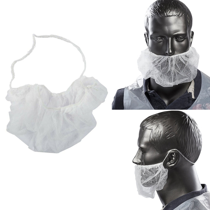 200 Pcs Disposable Beard Cover Hair Net Latex Free Cooking Protection Kitchen