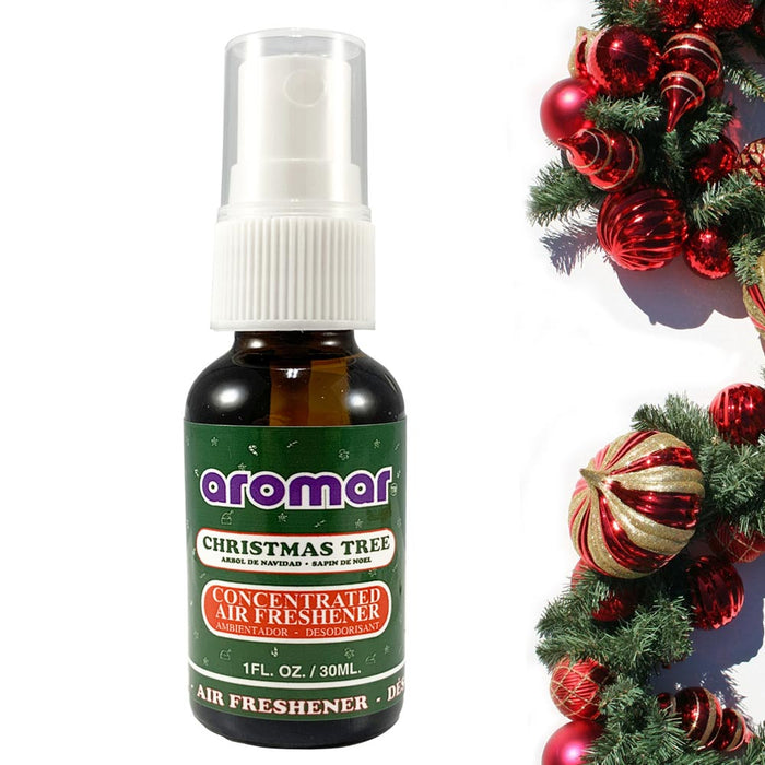 1 Christmas Tree Air Freshener Spray Holiday Scent Car Home Room Odor Eliminator