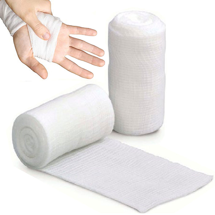 24 Rolls Gauze Bandage Medical Wrap Cloth Pads Flexible Surgical Tape 3" 4.5yds