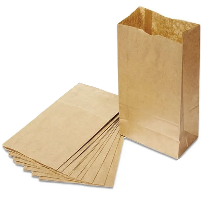 60 Ct Brown Paper Lunch Bags Food Meal Snack Loot Bag Merchandise Grocery Party