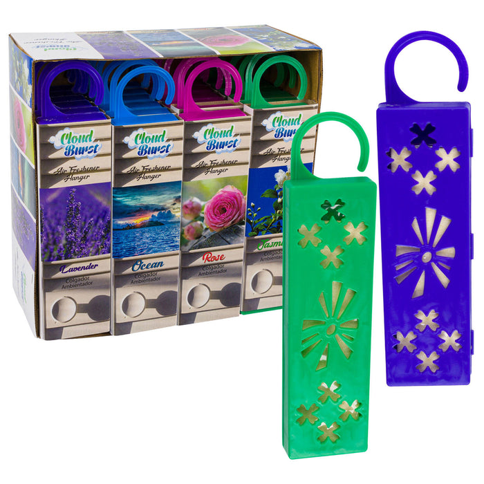 4 Pc Assorted Air Freshener Scented Closet Hangers Hanging Fresh Aroma Variety